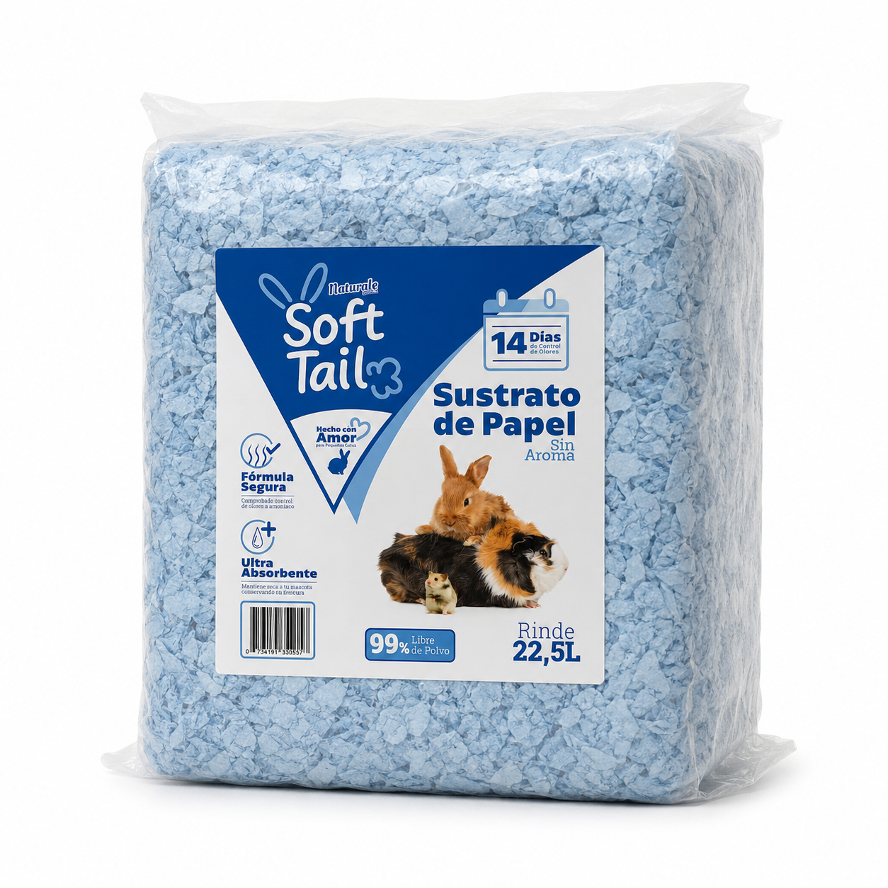 SOFT TAIL - PAPER BEDDING 22.5L BLUE