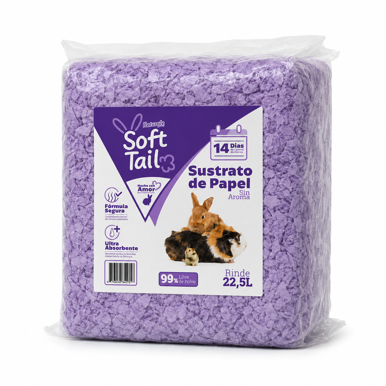 SOFT TAIL - PAPER BEDDING 22.5L PURPLE
