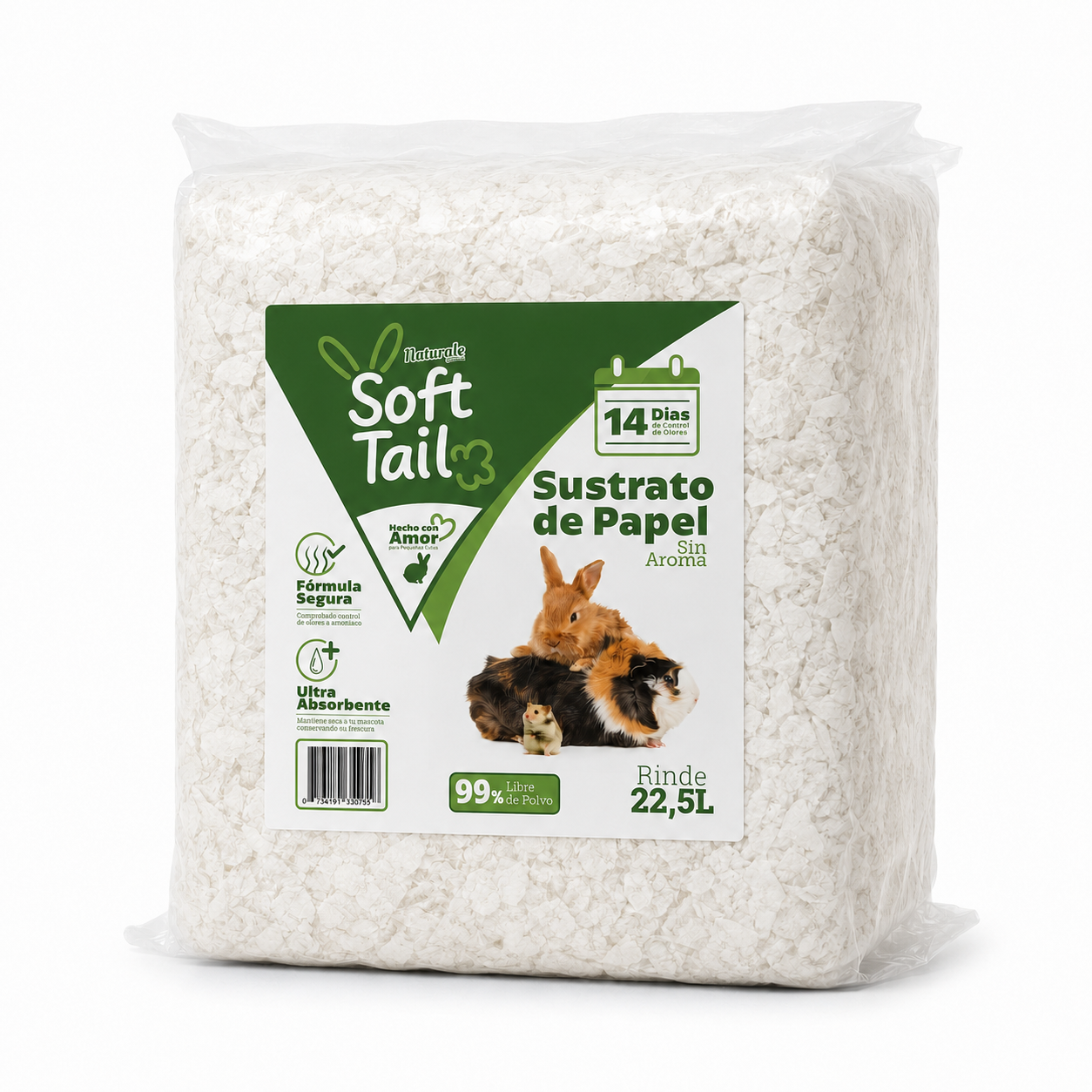 SOFT TAIL - PAPER BEDDING 22.5L WHITE