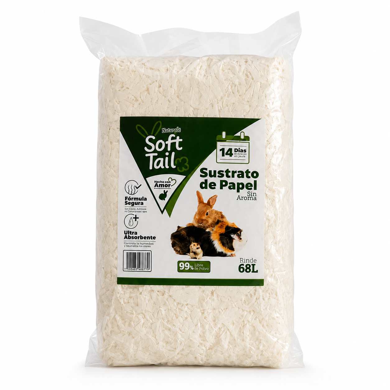SOFT TAIL - PAPER BEDDING 68L WHITE