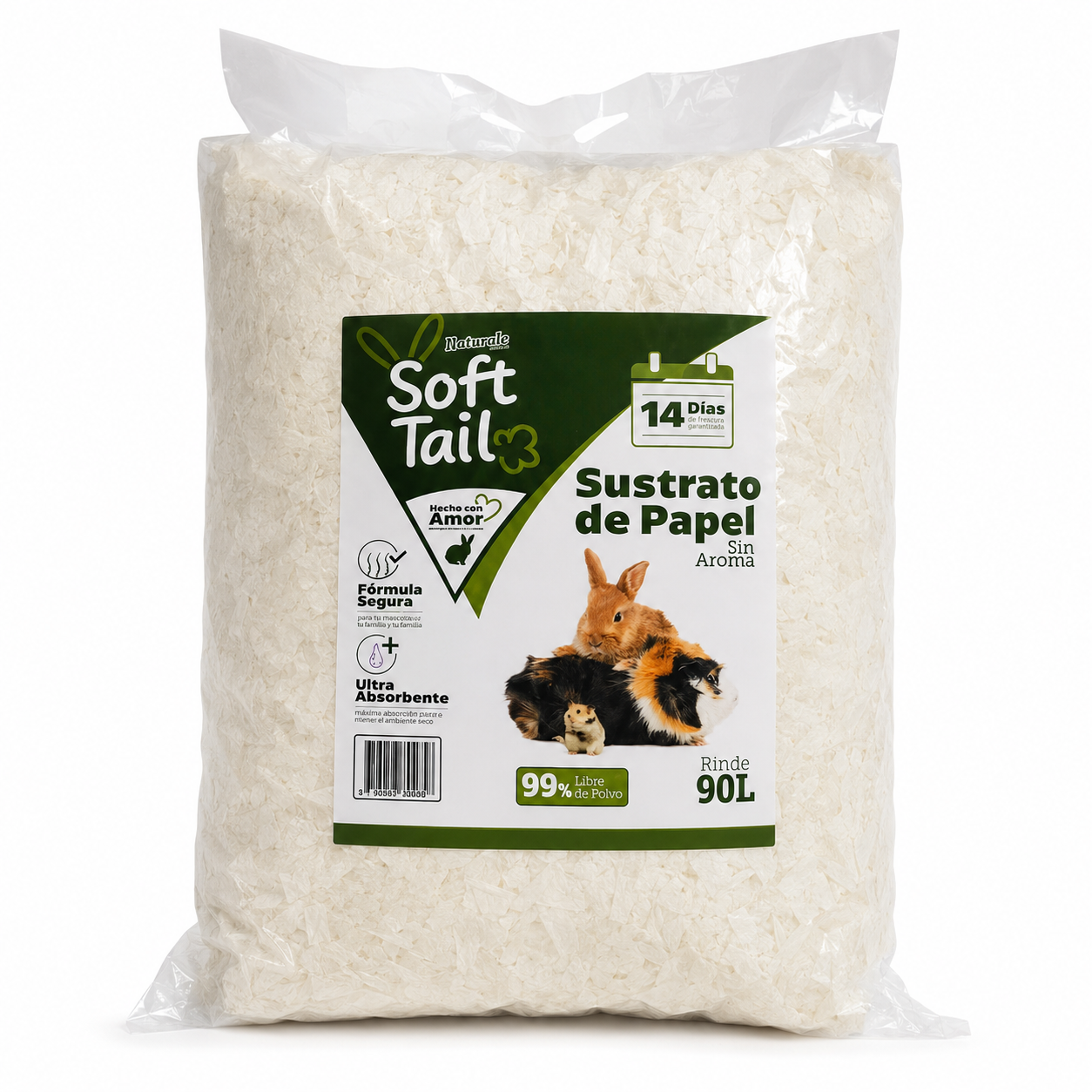 SOFT TAIL - PAPER BEDDING 90L WHITE